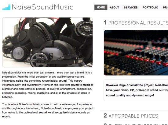NoiseSoundMusic | Website